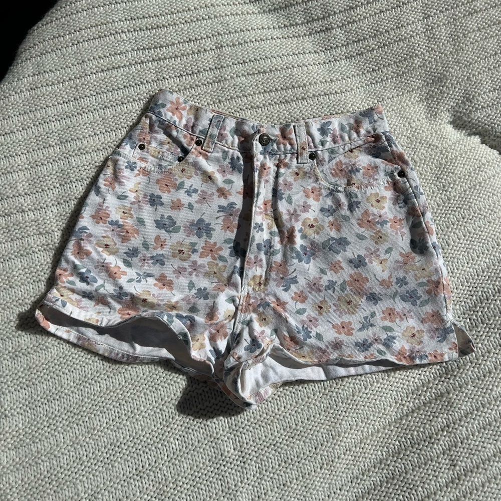 Express, Floral Jean Shorts, Size 7/8